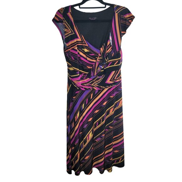 Robe Robbie Bee Taille Plus 22W – Noir Et Blanc à Fleurs, Coupe Flare Parfaite Pour Toutes Les Occasions